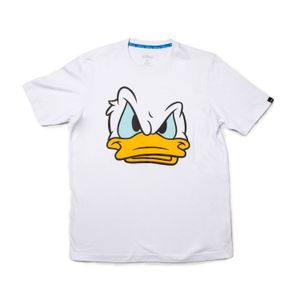 Camiseta de hombre, manga corta regular fit blanca de Pato Donald ©Disney