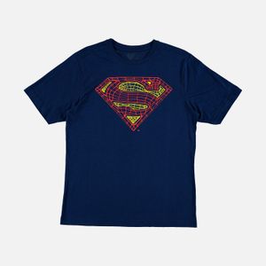 Camiseta de hombre, manga corta regular fit azul de Superman TM & © WBEI