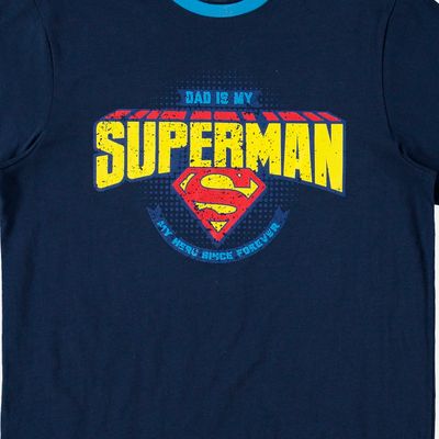 Pijama de hombre, manga corta/pantalón corto azul de Superman Dc Comics