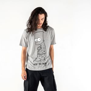 Camiseta de hombre, manga corta regular fit gris de The Simpsons ©Fox
