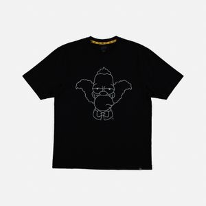 Camiseta de hombre, manga corta regular fit negra de The Simpsons ©Fox