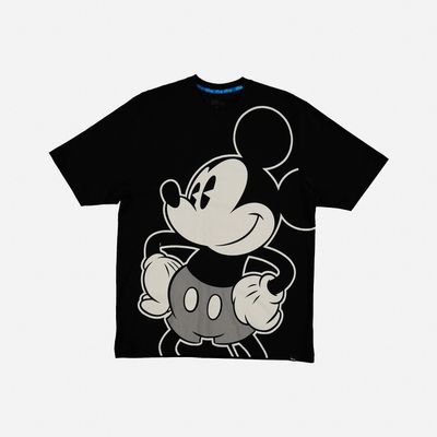 Camiseta de hombre, manga corta regular fit negra de Mickey Mouse ©Disney
