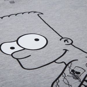 Camiseta de hombre, manga corta regular fit gris de The Simpsons ©Fox