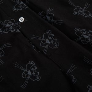 Pijama de hombre, manga corta/pantalón corto gris/negra de Pantera Rosa ©IMG