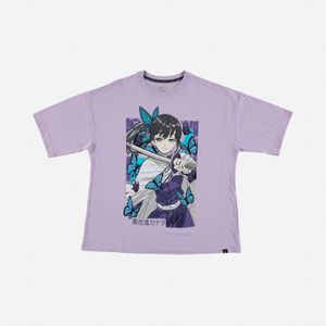 Camiseta de mujer, manga corta regular fit morada de Anime