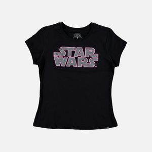 Camiseta de mujer, manga corta slim fit negra de Star Wars ©Lucasfilm limited