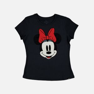 Camiseta de mujer, manga corta slim fit negra de Minnie Mouse ©Disney