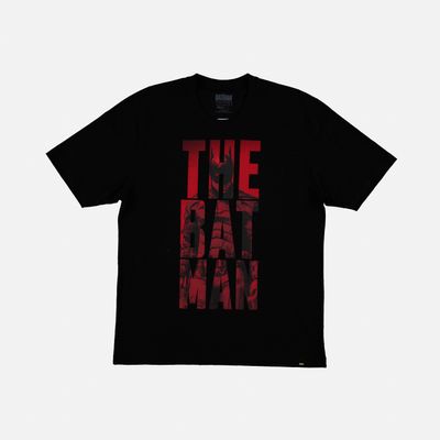 Camiseta de hombre, manga corta regular fit negra/roja de Batman Dc Comics