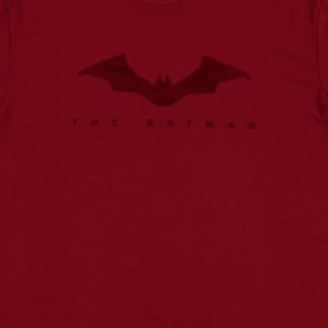 Camiseta de hombre, manga corta regular fit vino tinto de batman Dc Comics