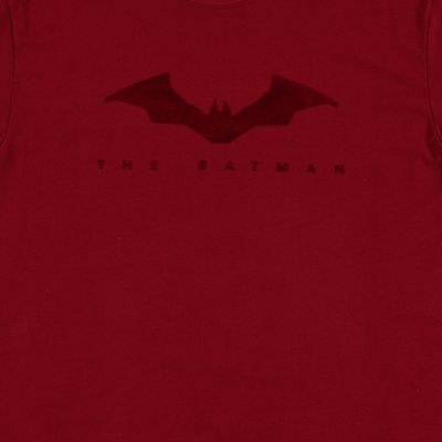 Camiseta de hombre, manga corta regular fit vino tinto de Batman Dc Comics