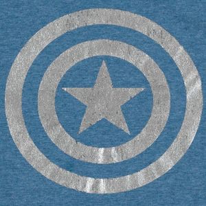 Camiseta de mujer, manga corta slim fit azul de Capitán América ©Marvel