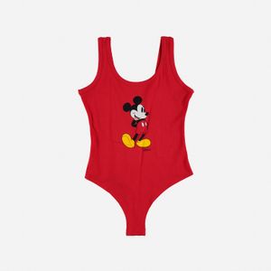 Body de mujer, manga sisa  rojo de Mickey Mouse ©disney