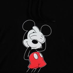 Buzo negro de capota de Mickey Mouse para mujer de Movies