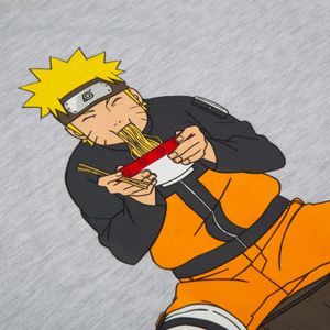 Pijama de hombre, manga corta/pantalón corto  gris/naranja de Naruto
