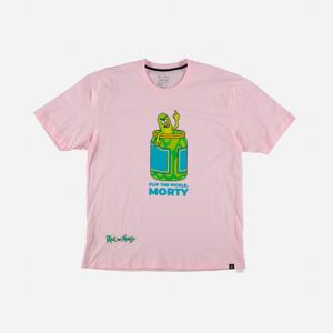 Camiseta gender neutral, manga corta regular fit rosada de Rick And Morty