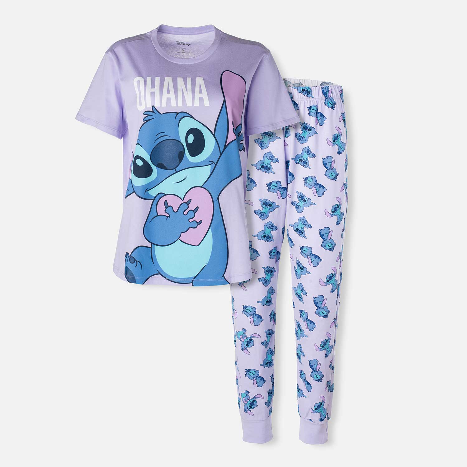 Pijama de Lilo y Stitch lila de pantalón largo para mujer