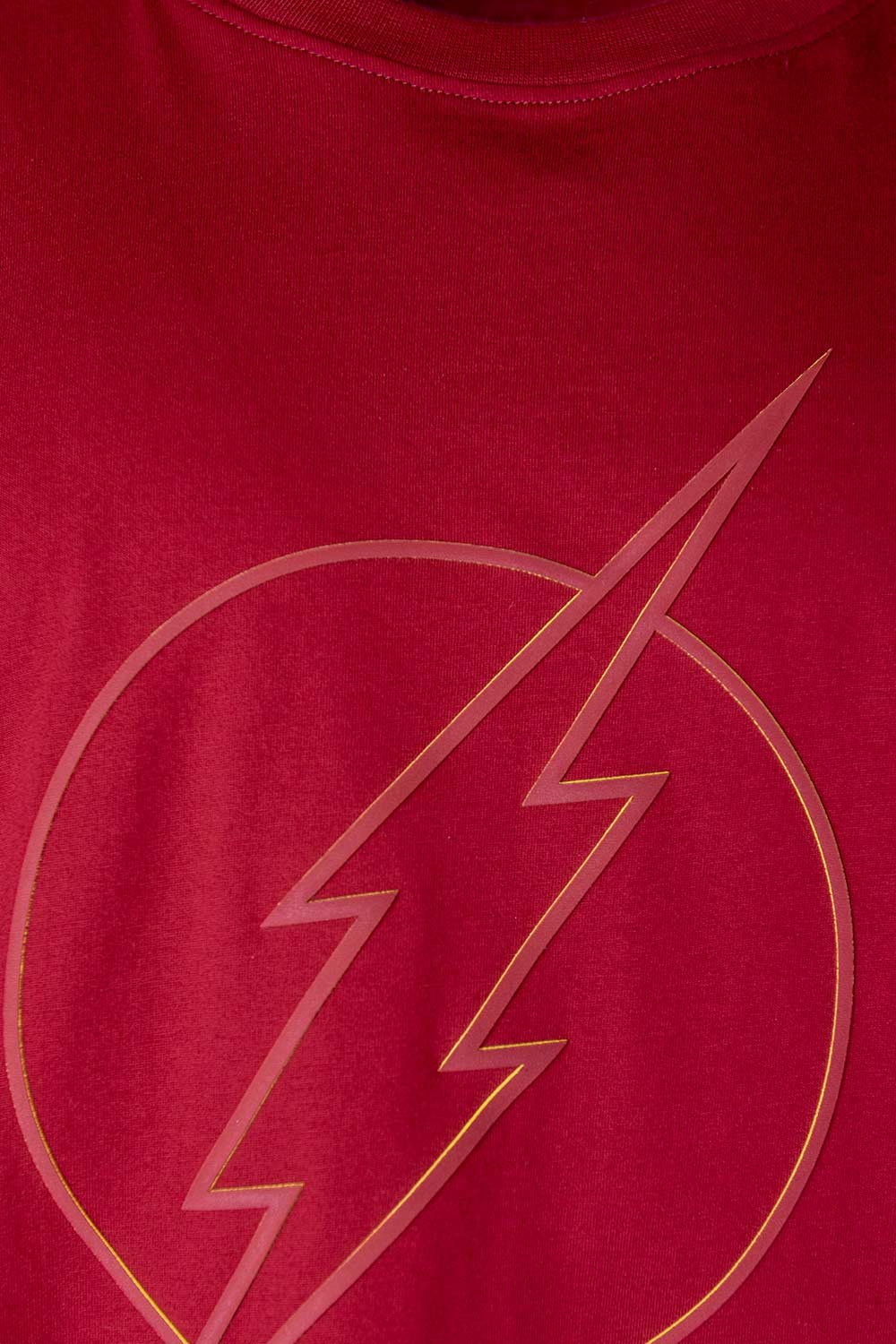 Camiseta de Flash vinotinto manga corta