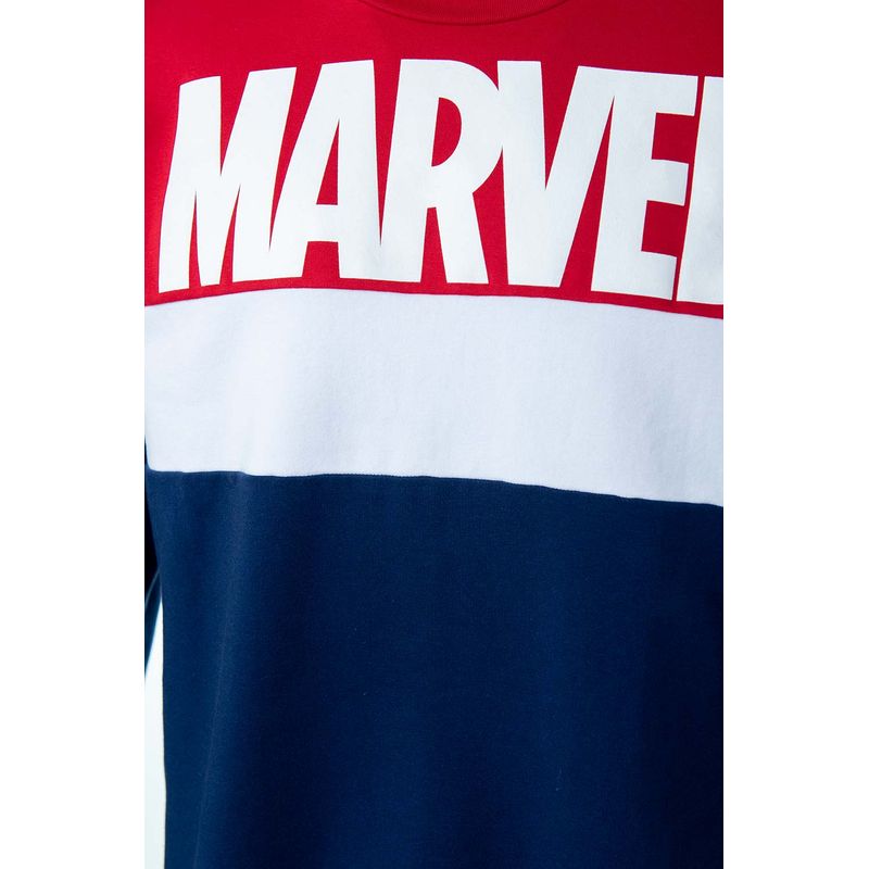 Buzo de Marvel rojo azul y blanco cerrado para hombre