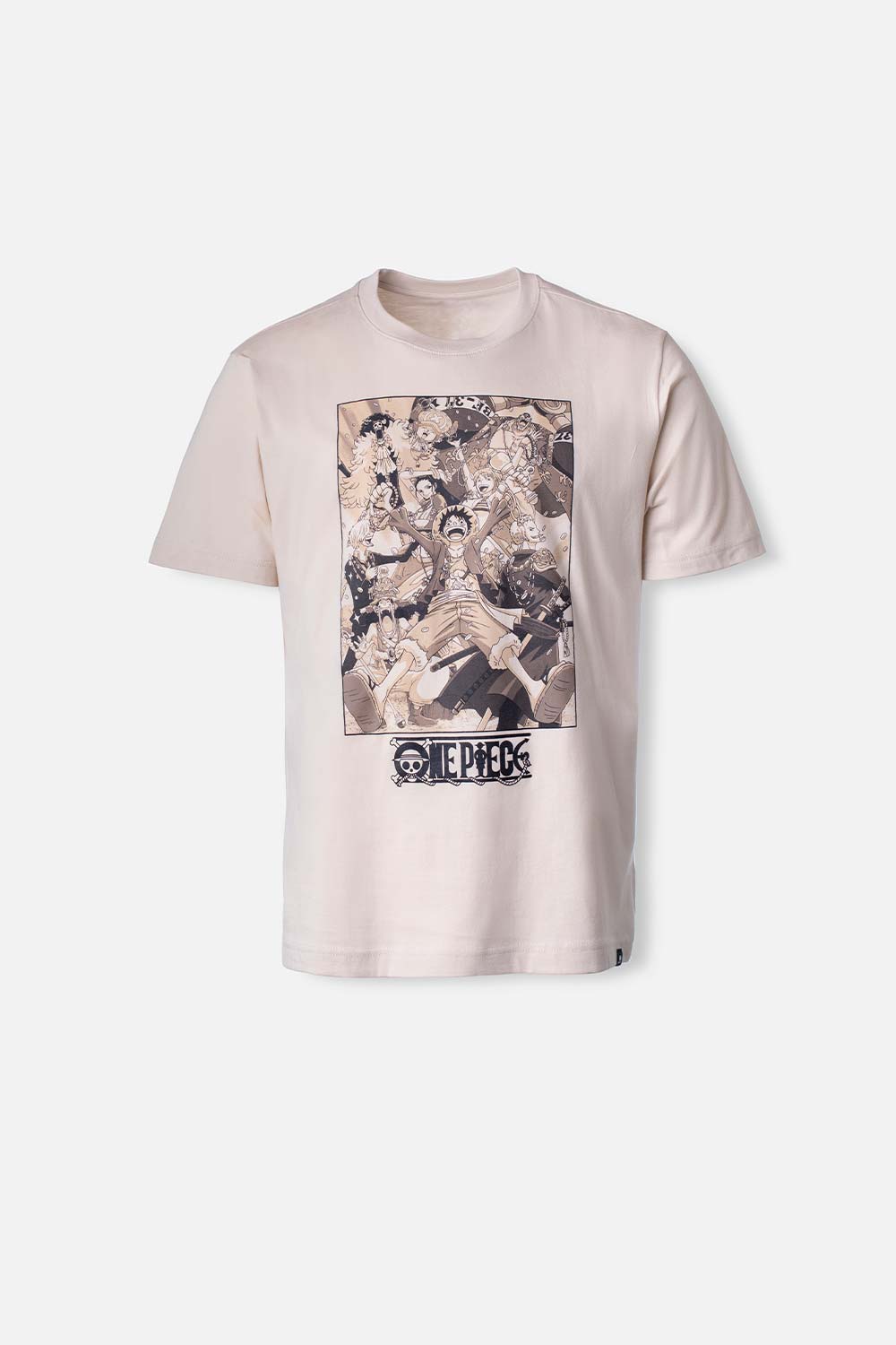 Camiseta de hombre, manga corta beige de One Piece - MoviesShop