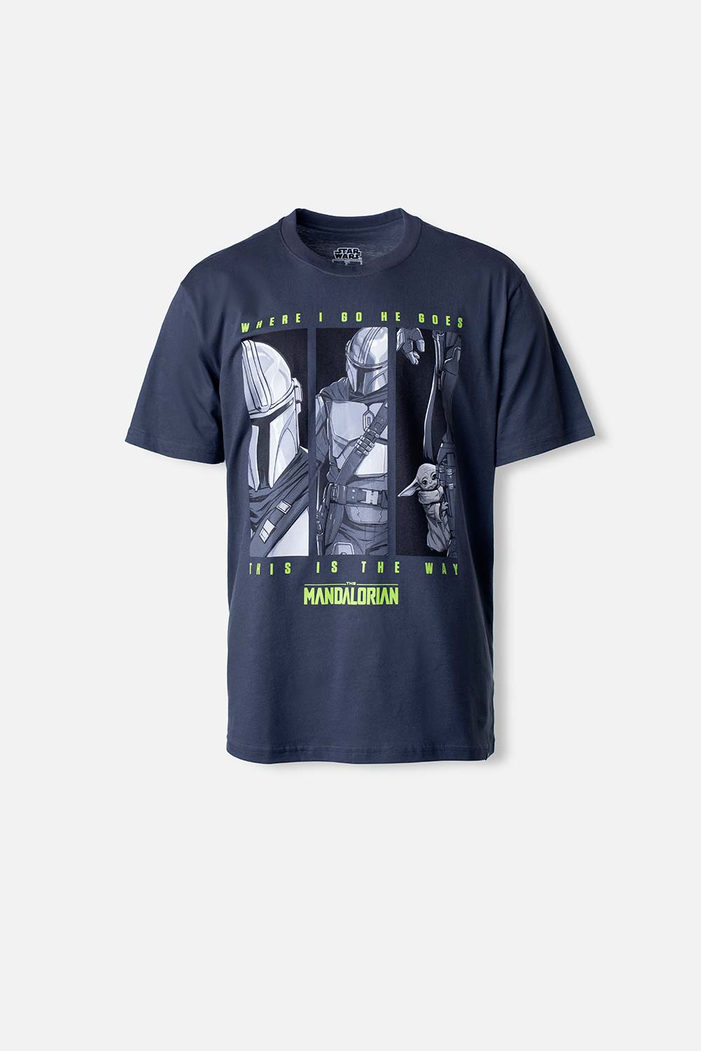 Camiseta de Mandalorian manga corta gris grafito para hombre L-0