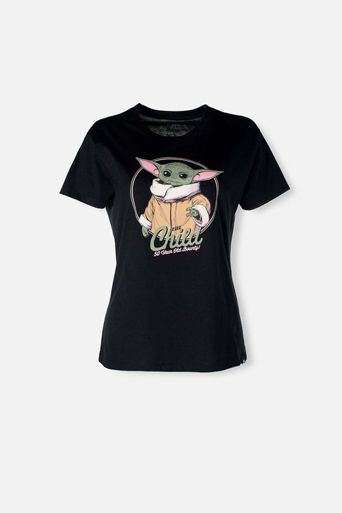 Camiseta de Star Wars manga corta negra para mujer MoviesShop Productos licenciados