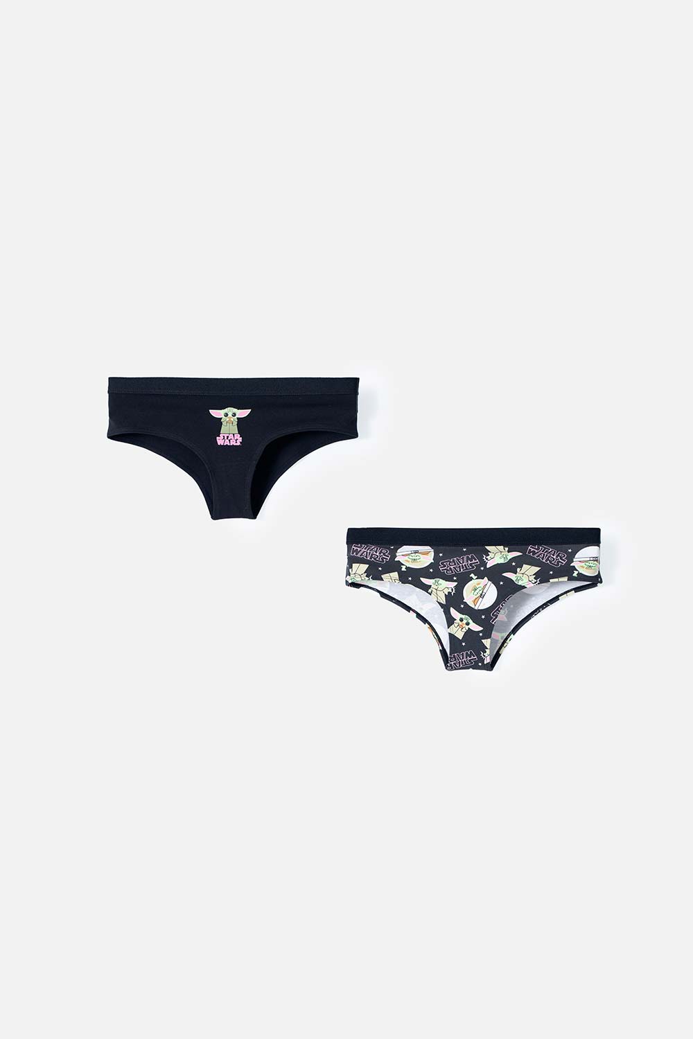 Pack x2 panties de Mandalorian estampado negro para mujer S-0