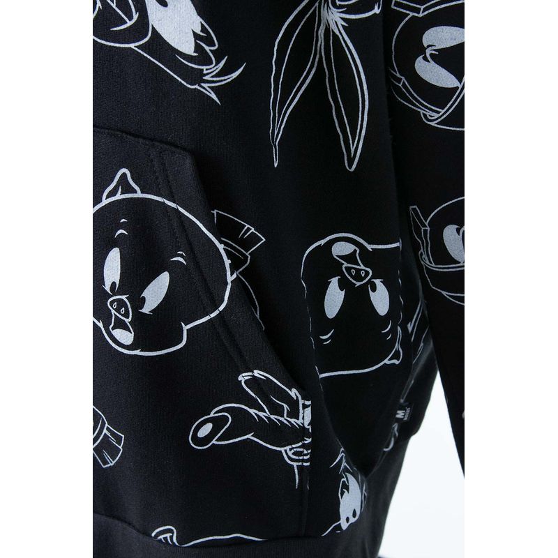 Buzo de Looney Tunes abierto negro para hombre MoviesShop