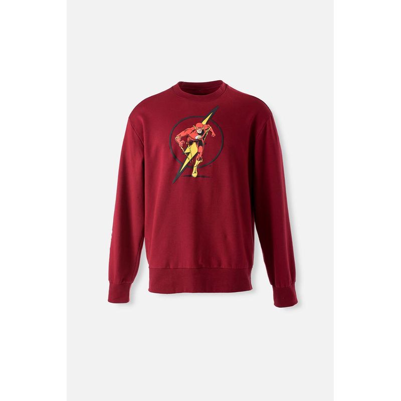 Buzo de Flash vinotinto cerrado para hombre MoviesShop