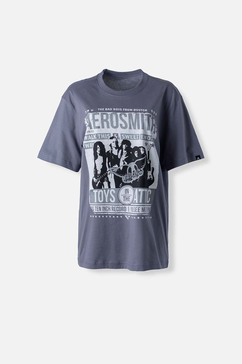 Camiseta Género Neutro  gris cuello redondo de Aerosmith XS-0