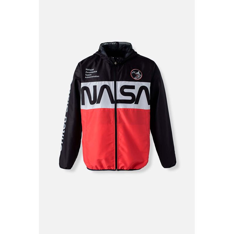 Chaqueta de la Nasa multicolor con cierre para hombre