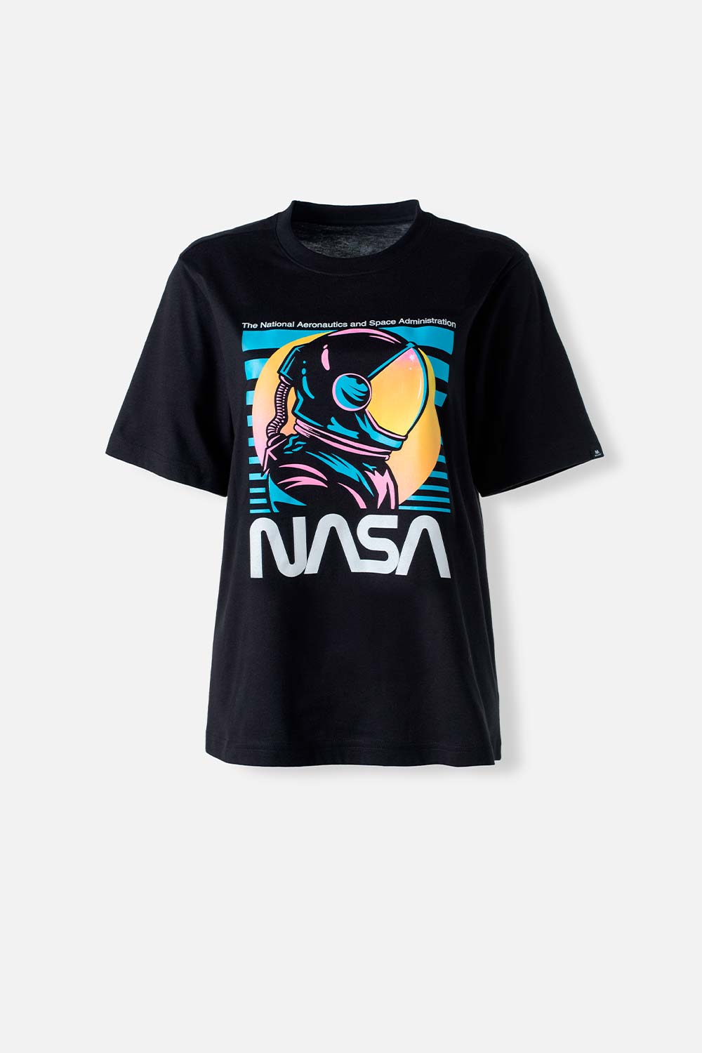  NASA Camiseta Hombre Camisa Cuello Redondo Manga Corta Camisa,  Negro - : Ropa, Zapatos y Joyería