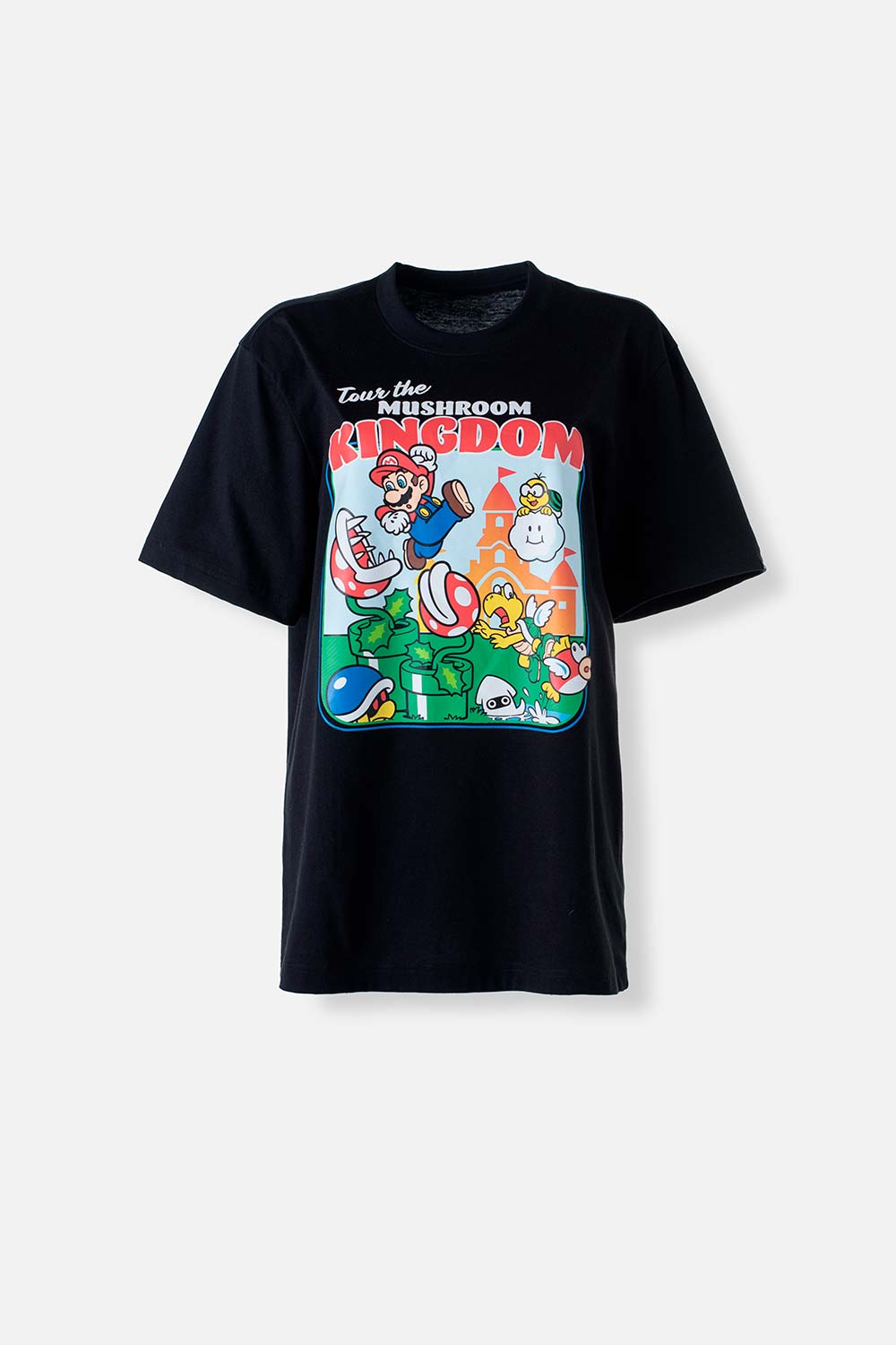 Camiseta de Mario Bros negra manga corta para hombre MoviesShop