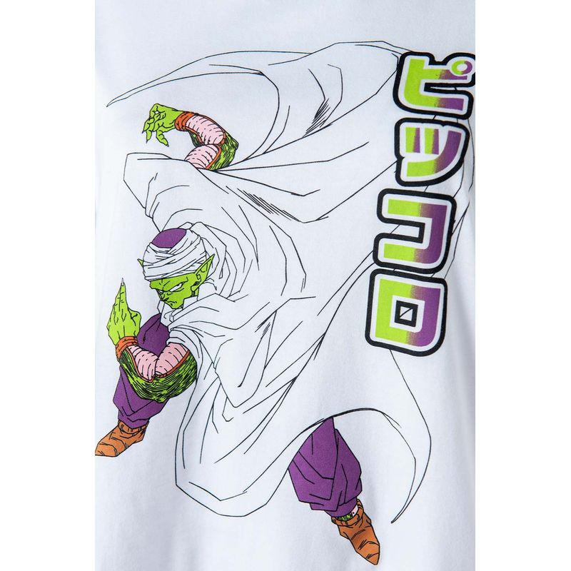 Camiseta de Dragon Ball Z manga corta blanca para mujer