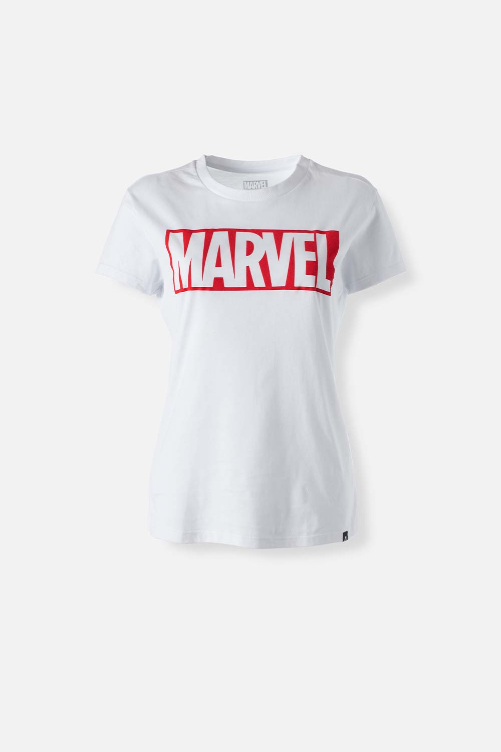 Camiseta de mujer, manga corta slim fit blanca de ©Marvel L-0