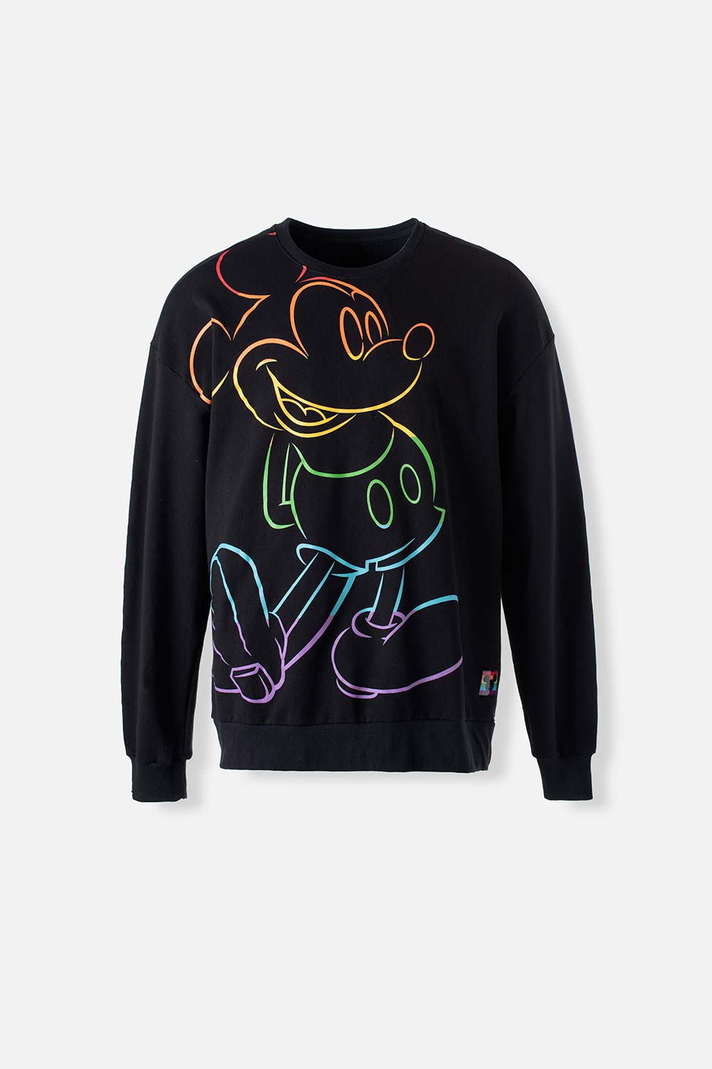 Buzo gender neutral negro de Mickey Mouse con cuello redondo Pride de Disney