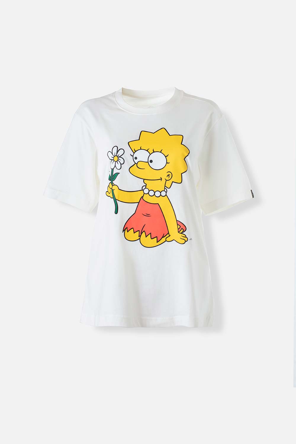 Camiseta de los Simpsons, marfil manga corta de mujer XS-0