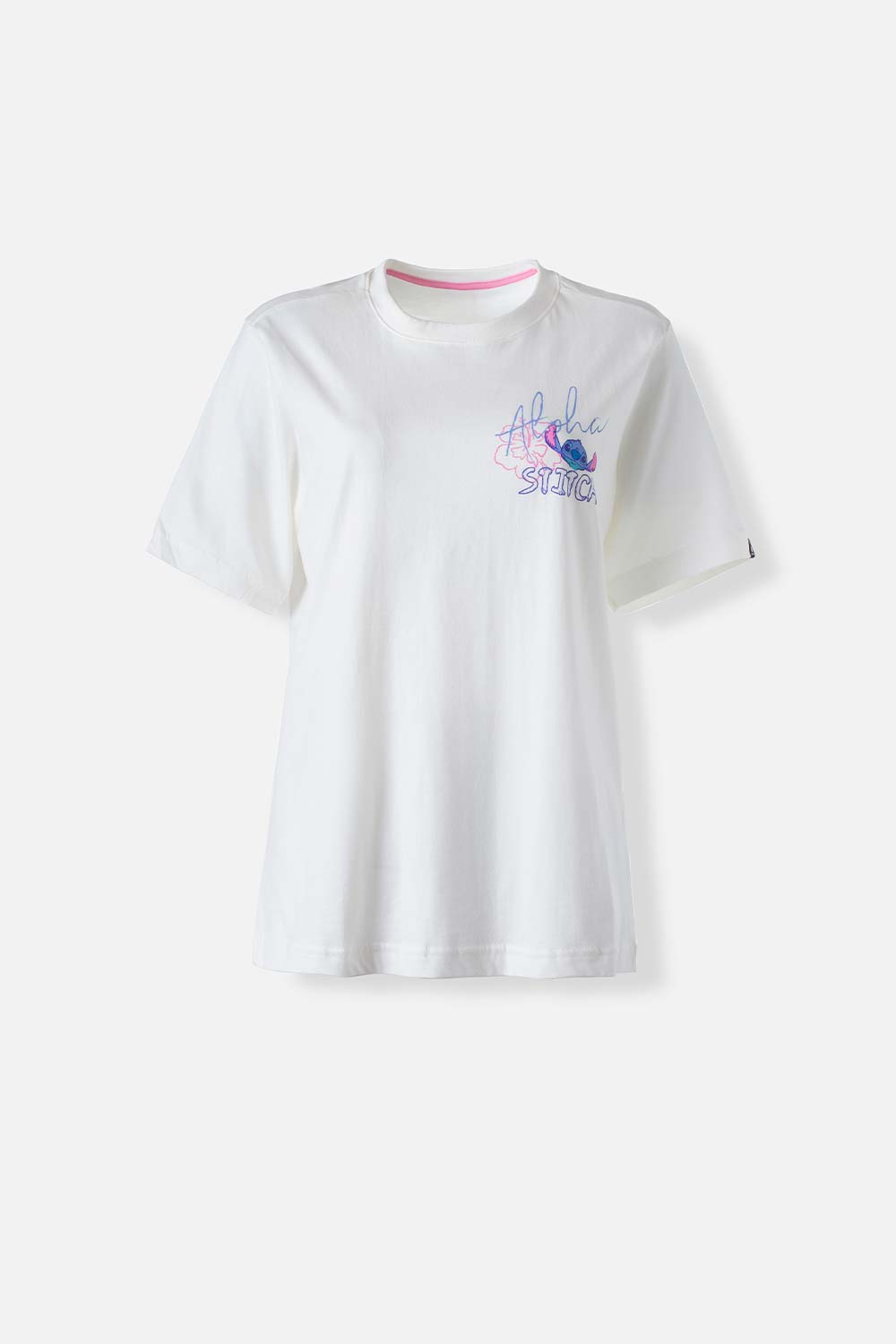 Camiseta de Stitch marfil estampada en posterior para mujer XS-0
