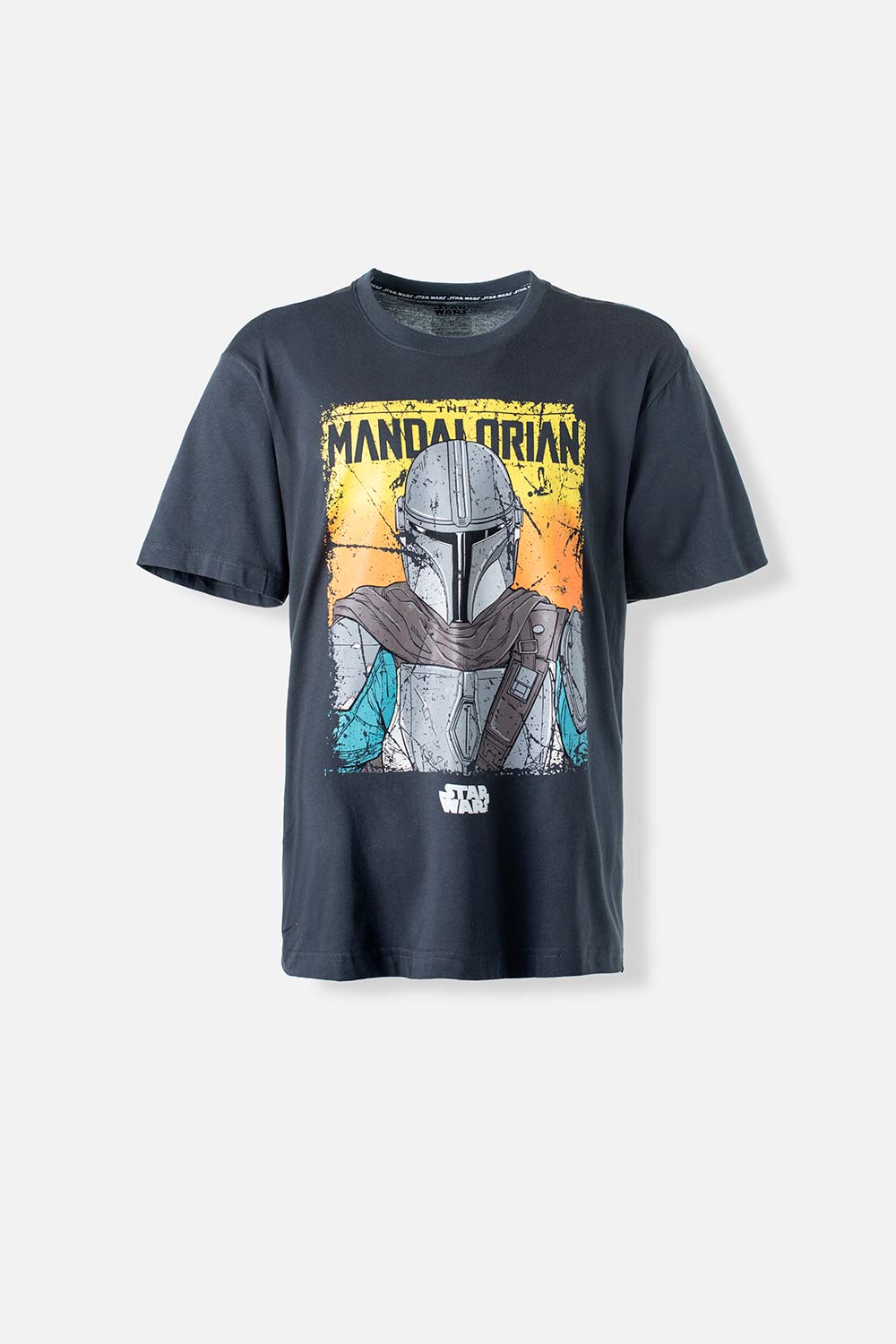 Camiseta de Mandalorian manga corta gris para hombre L-0