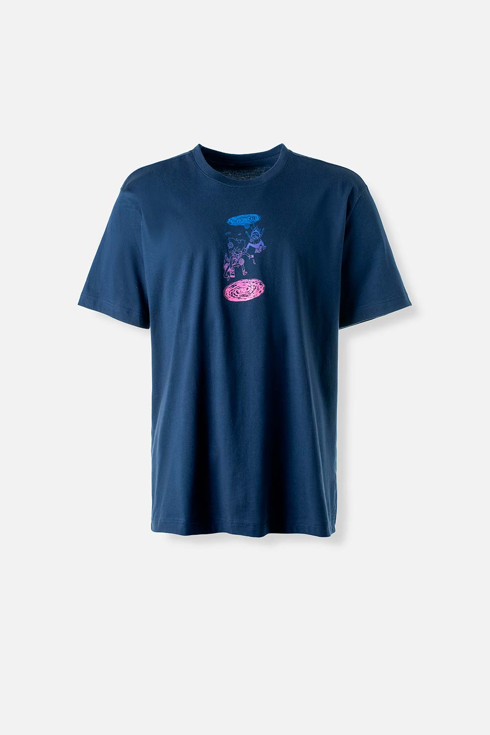 Camiseta de Rick and Morty manga corta azul para hombre S-0