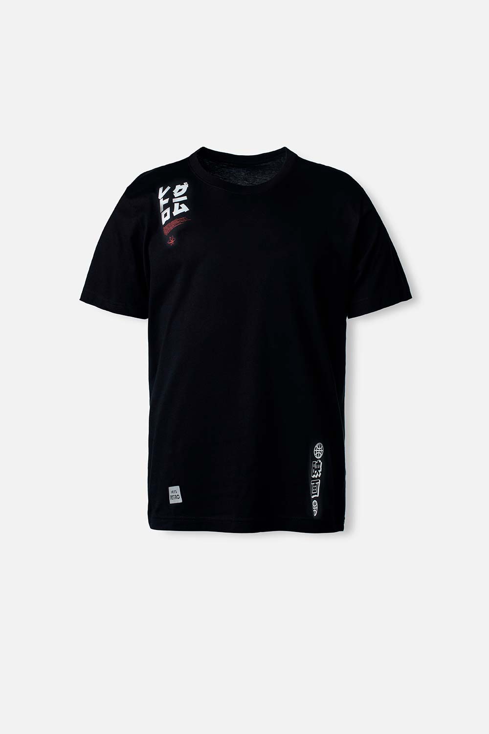 Camiseta Movies negra cuello redondo género neutro XS-0