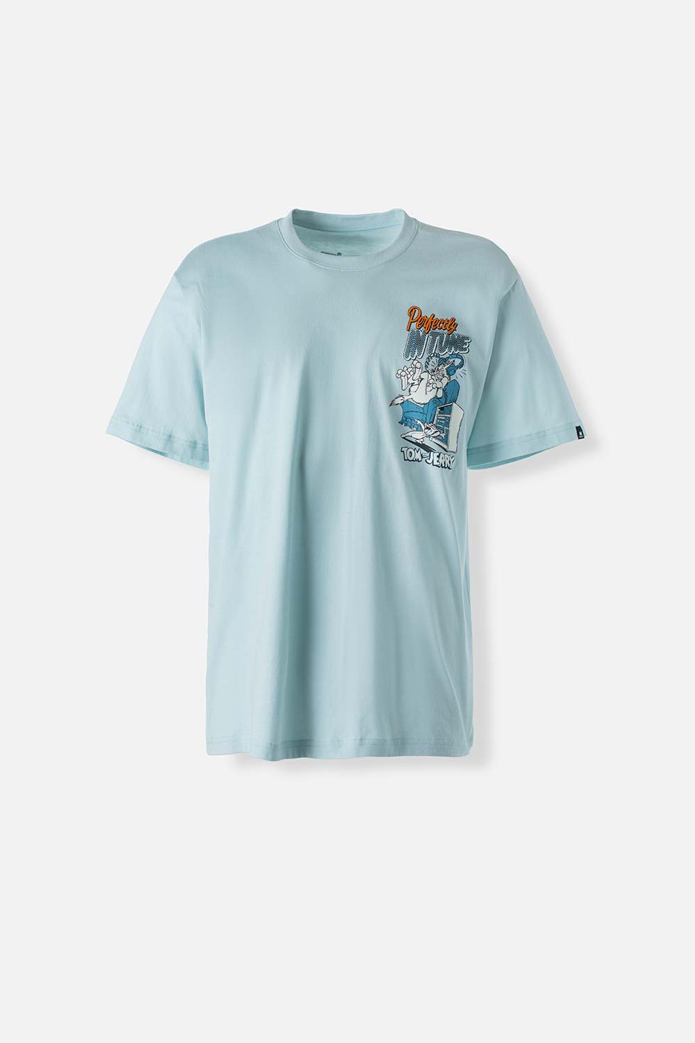 Camiseta de Tom & Jerry manga corta azul grisáceo género neutro XS-0