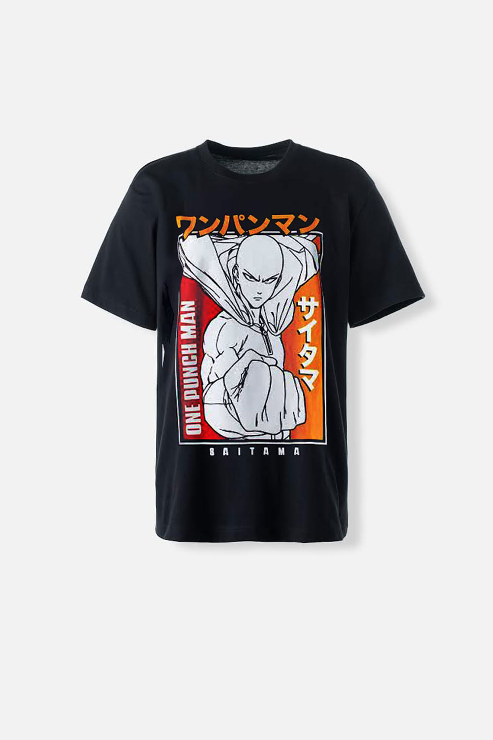Camiseta de One Punch Man manga corta negra género neutro XS-0